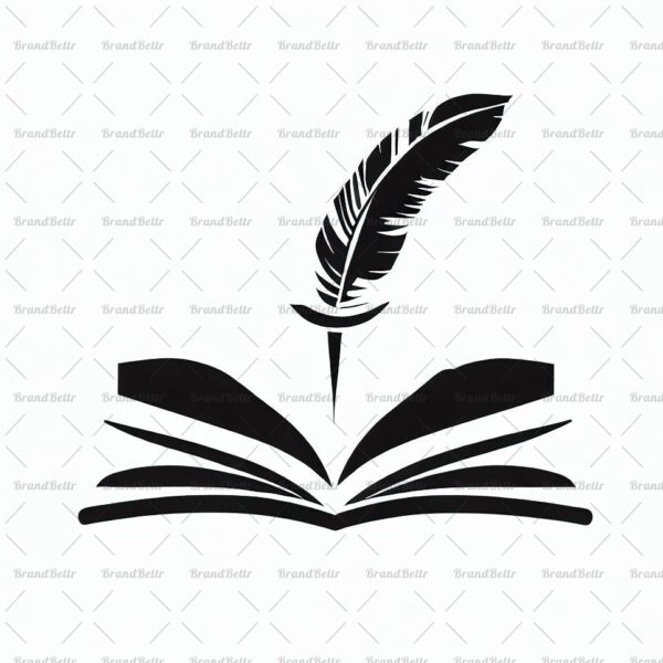 Offenes Buch und Feder